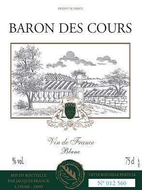 Baron des Cours Blanc Vin de France