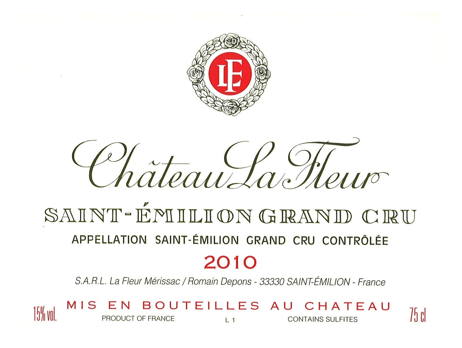Chateau La Fleur Saint Emilion 拉弗聖特美隆莊紅酒 75cl