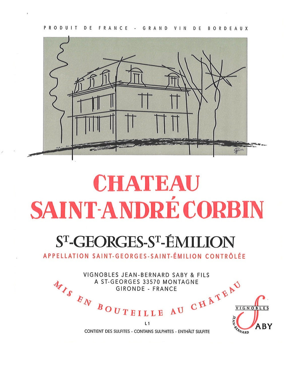 Chateau Saint Andre Corbin 歌本莊紅酒 75cl