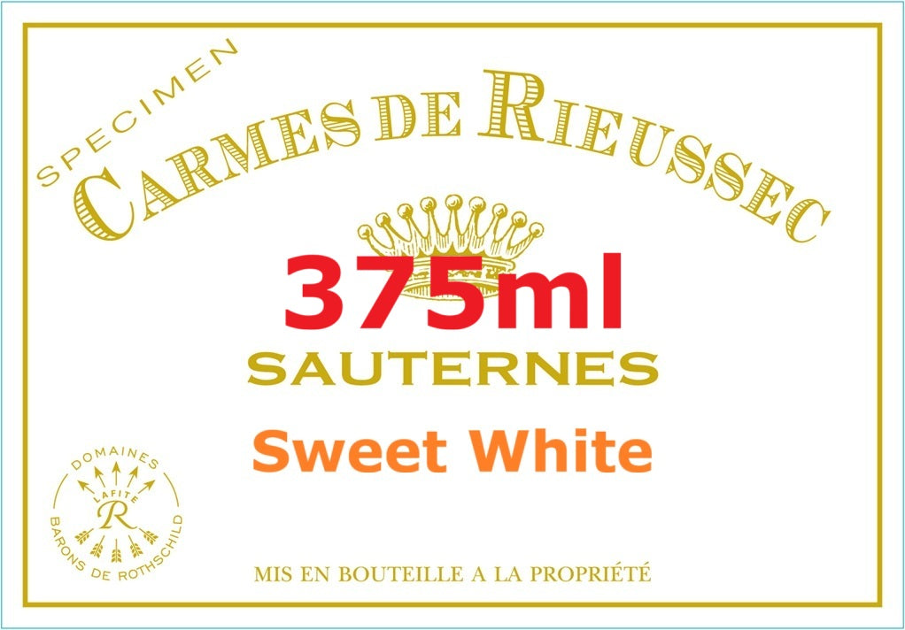 Les Carmes de Rieussec Sauternes 維爾謝(萊斯)副牌甜白酒半瓶裝 375ml