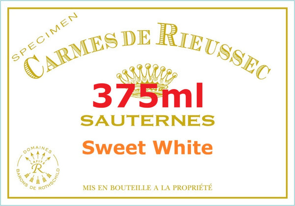 Les Carmes de Rieussec Sauternes 維爾謝(萊斯)副牌甜白酒半瓶裝 375ml