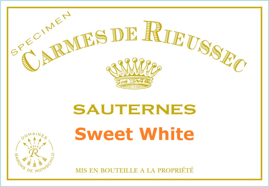Les Carmes de Rieussec Sauternes 維爾謝(萊斯)副牌甜白酒 75cl