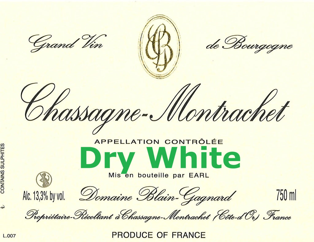Domaine Blain Gagnard Chassagne Montrachet 布加尼莊夏山蒙哈榭干白酒 75cl