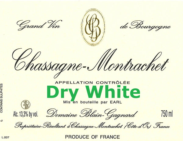 Domaine Blain Gagnard Chassagne Montrachet 布加尼莊夏山蒙哈榭干白酒 75cl