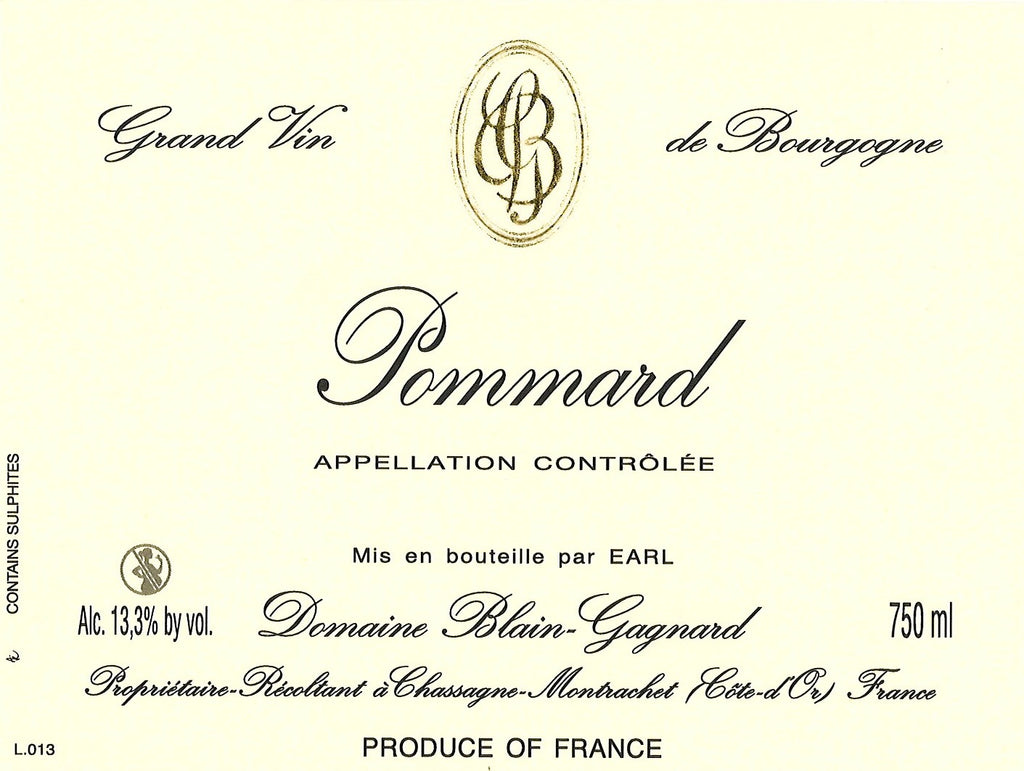 Domaine Blain Gagnard Pommard 布加尼莊玻瑪紅酒 75cl