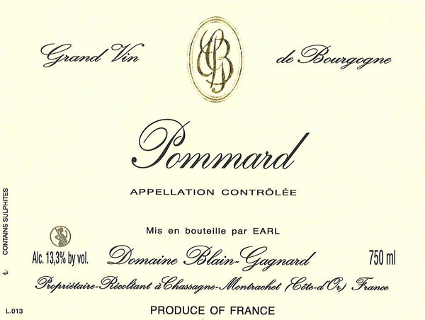 Domaine Blain Gagnard Pommard 布加尼莊玻瑪紅酒 75cl