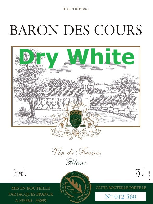 Baron des Cours Blanc Vin de France 巴圖法國干白葡萄酒 75cl