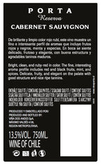 Porta Reserva Cabernet Sauvignon 智利波特牌特級赤霞珠紅酒 75cl